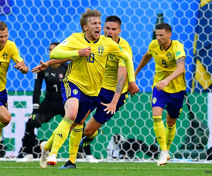 Форсберг выводит Швецию в четвертьфинал ЧМ 2018